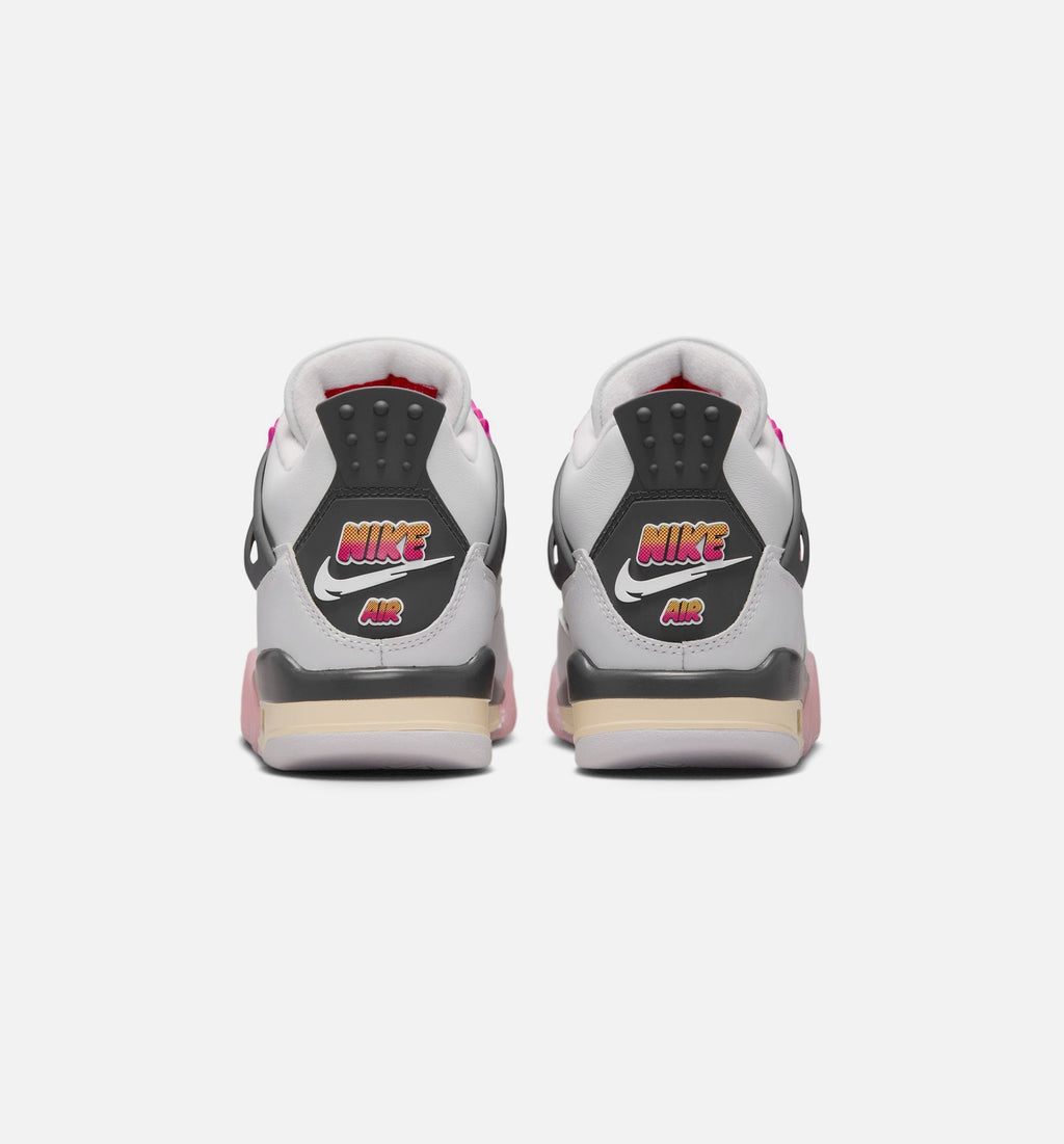 Air Jordan 4 Retro "Comic" Big Kids' Shoe – Off White/Fire Pink/Anthracite