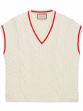 Gucci cable-knit V-neck vest