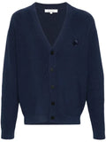 Maison Kitsuné fox head-patch V-neck cardigan
