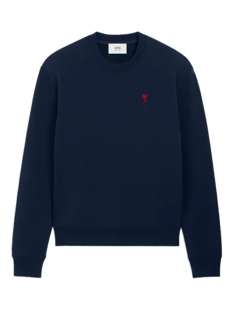 AMI Paris blue cotton sweatshirt with Ami de Coeur