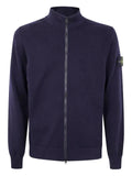 Stone Island zip-front logo-patch cardigan