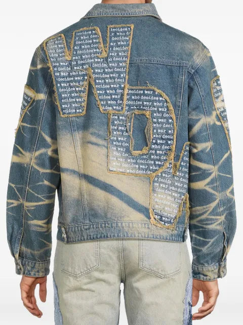 Who Decides War Overlay denim jacket