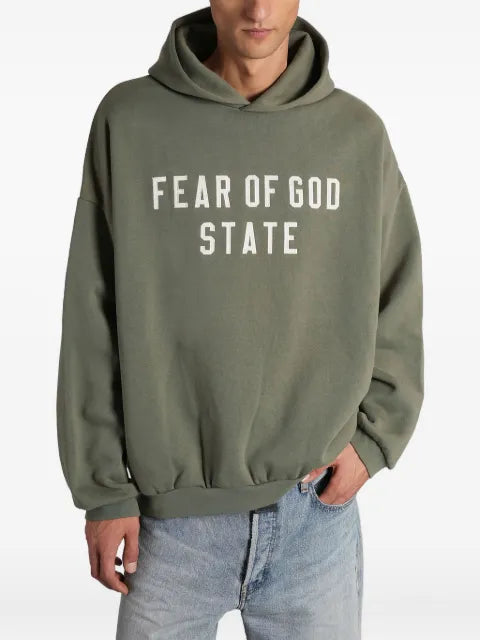 FEAR OF GOD ESSENTIALS logo-detail hoodie