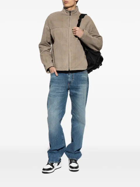 Emporio Armani perforated suede jacket