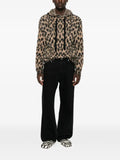 Laneus leopard-print drawstring hoodie