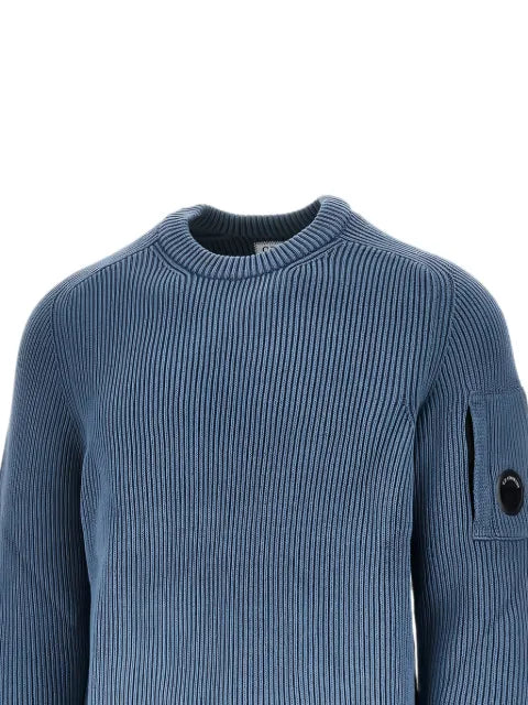 C.P. Company full rib cotton Lens crewneck sweater