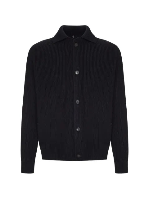 Zanone ribbed-knit wool jacket