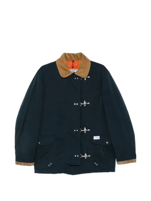 Fay lobster-clasp corduroy-collar jacket