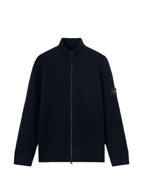 Stone Island ribbed-knit zip-up cardigan