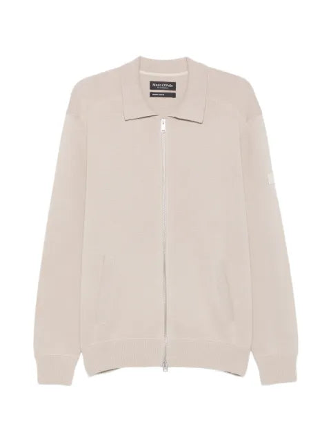 Marc O'Polo zip-up collared cardigan