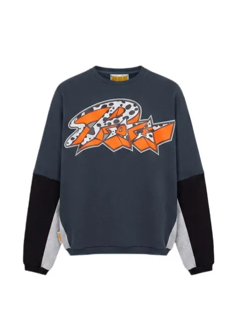 PDF Alare graphic-print panelled sweatshirt