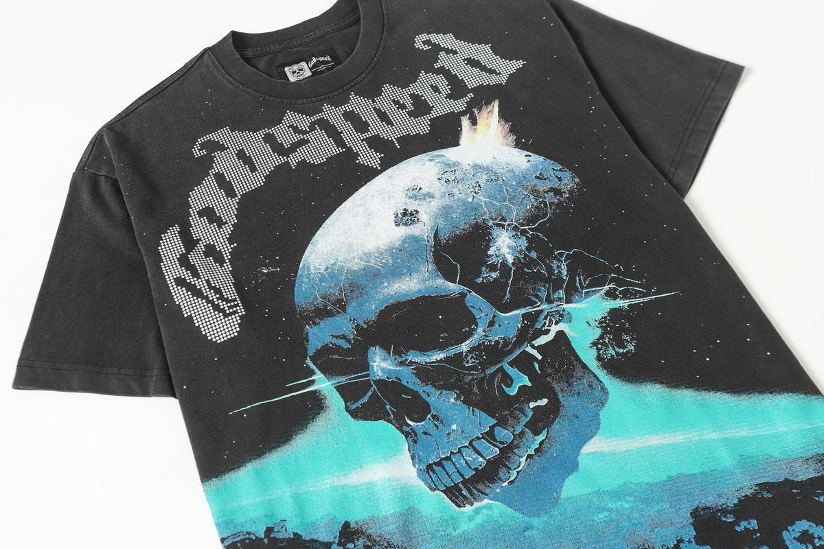 Godspeed Blue Skull Graphic T-Shirt