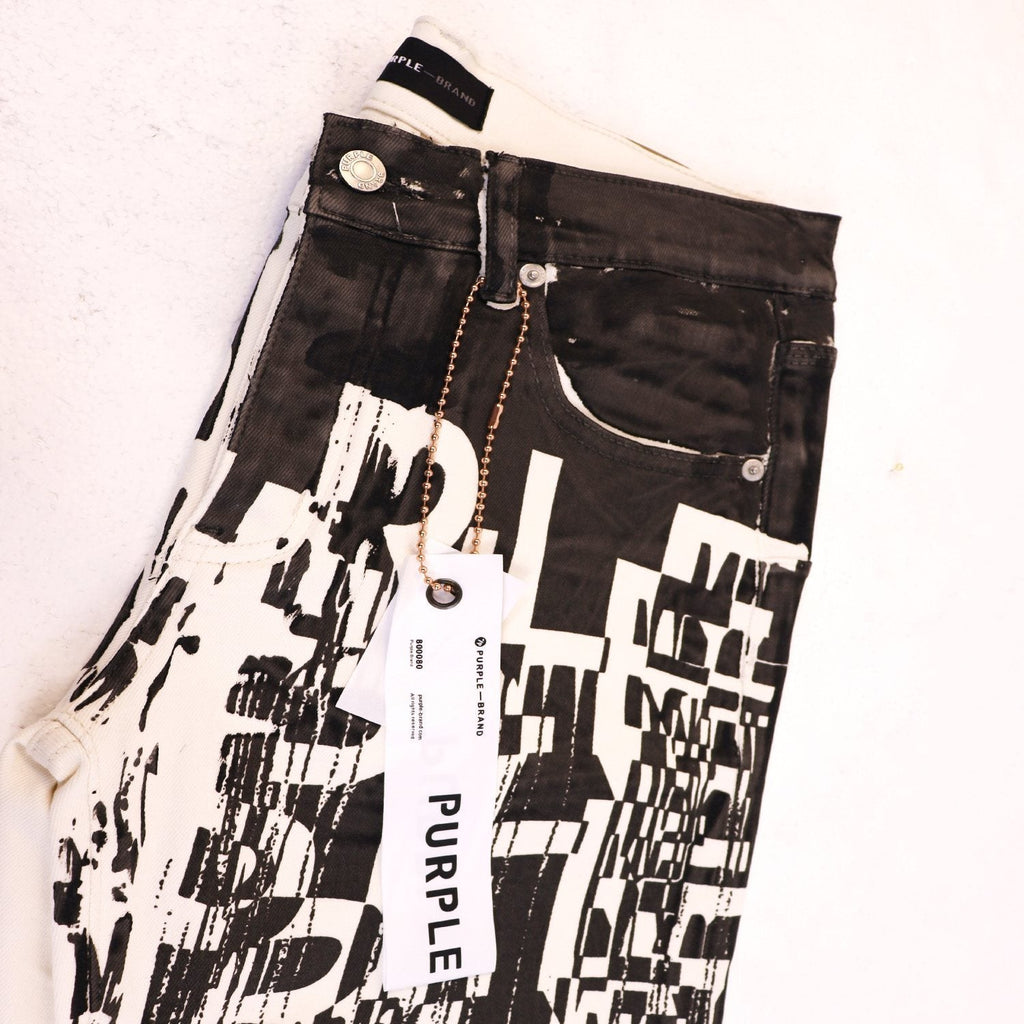 Purple Brand Distressed Graphic Jeans
