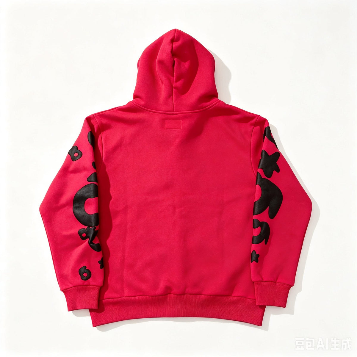 Sp5der Red Graphic Zip Hoodie