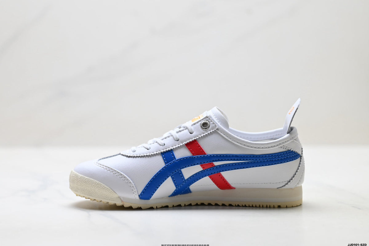 Onitsuka Tiger Retro Low Top White Blue Red Unisex Shoes Style 10