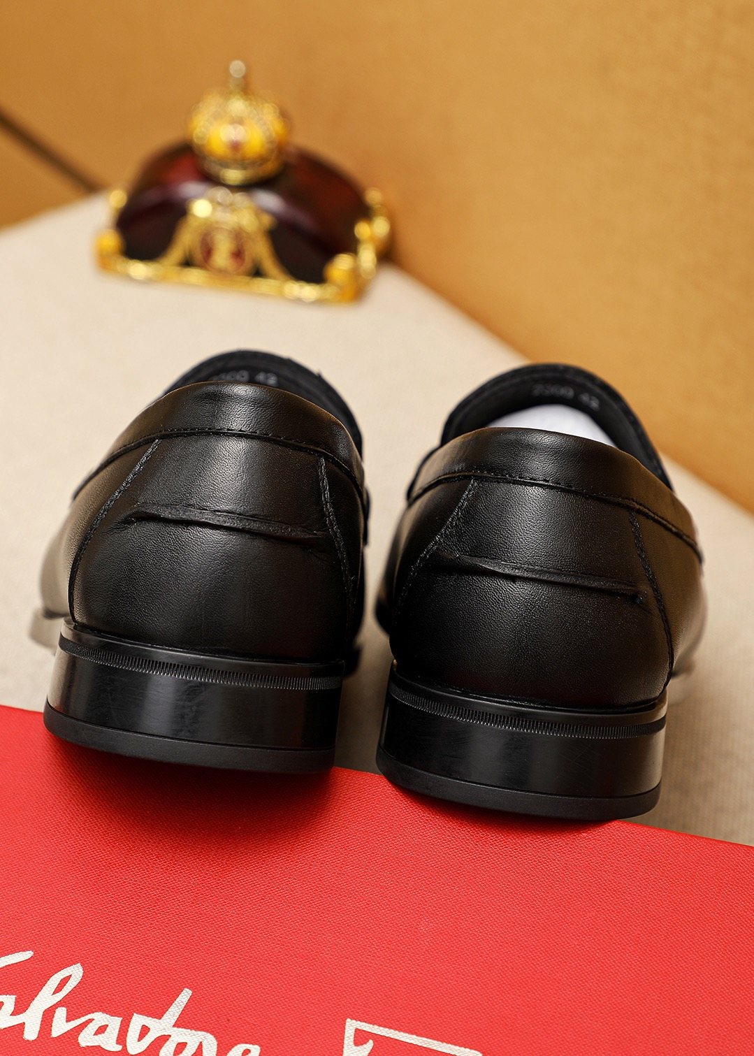 Ferragamo Black Metal-Bit Loafers - Apron Toe