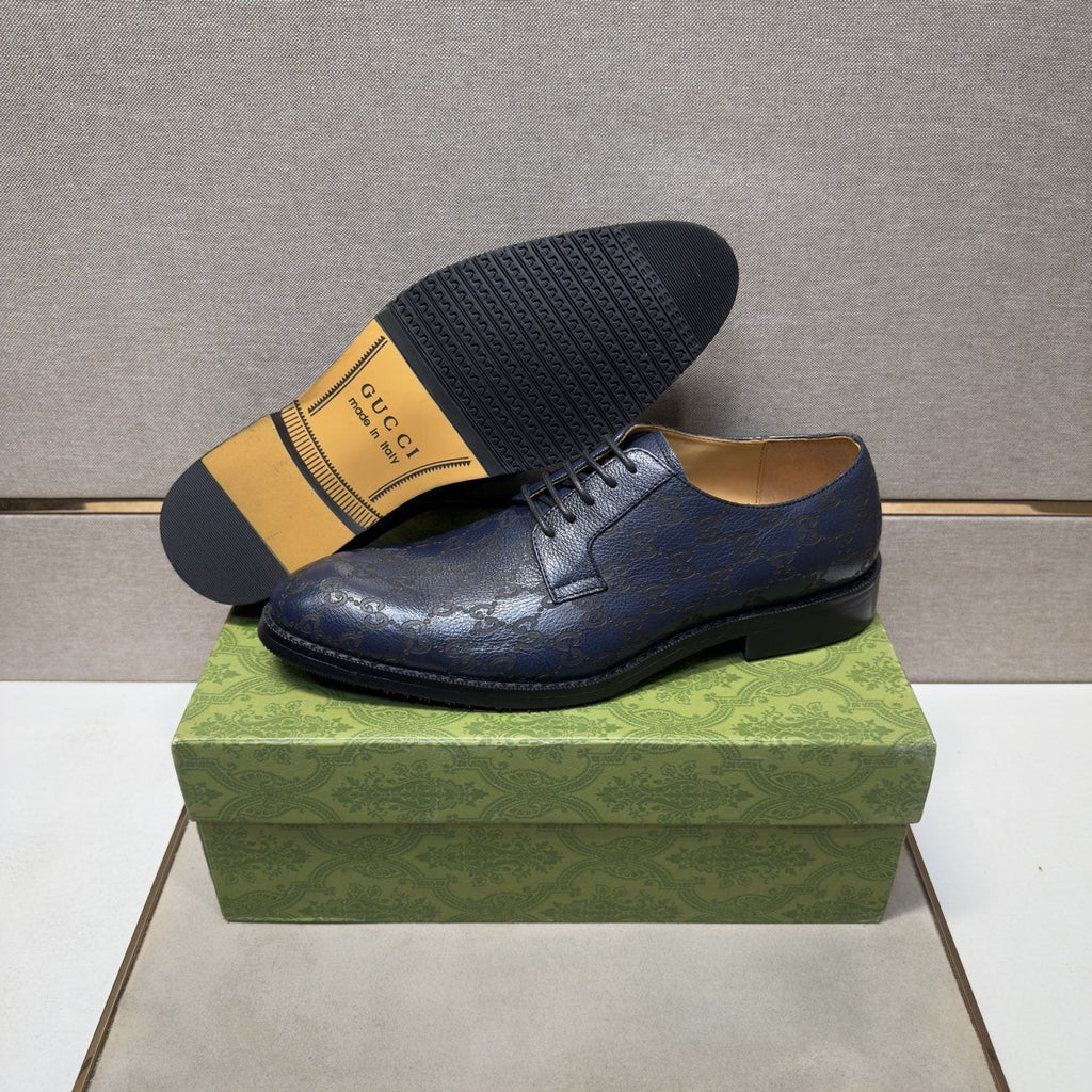 Gucci Men's Navy Lace-Up Shoes