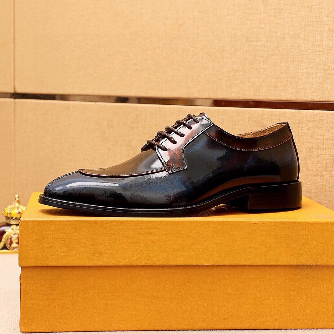 Louis Vuitton Men's Dark Brown & Black Oxford Shoes