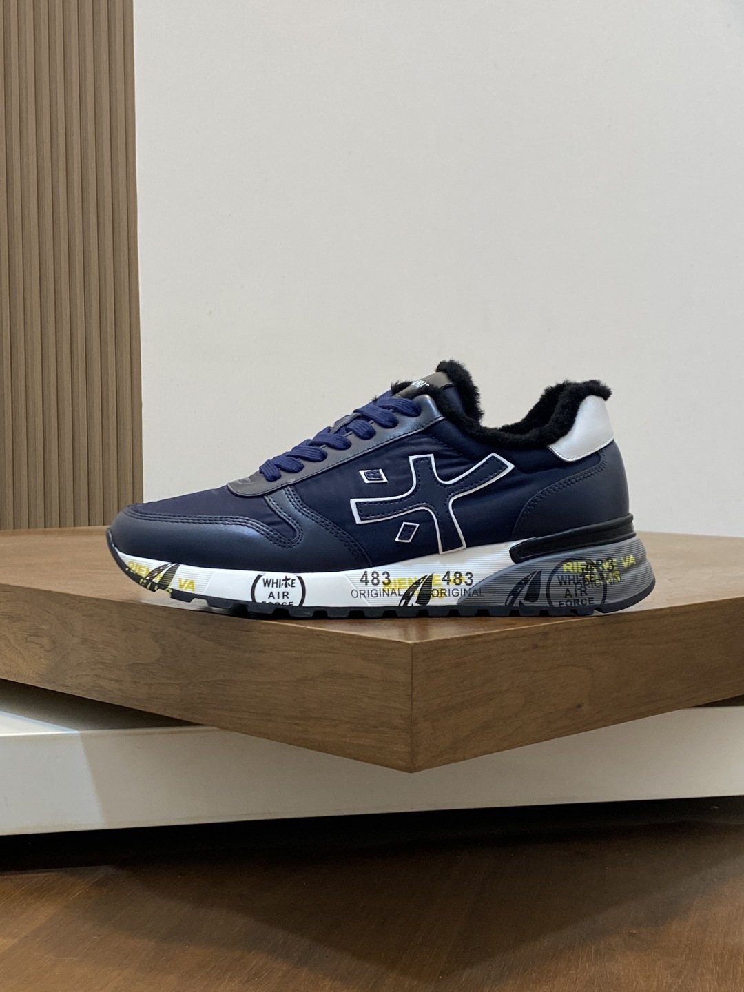 Premiata Graphic Side Lace-Up Sneakers